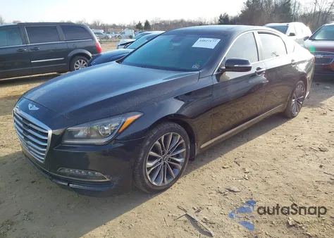 2016 Hyundai Genesis 3.8 из США, поврежденный, VIN KMHGN4JE5GU106413